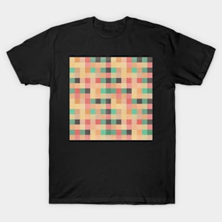 Mod Distressed Square Pattern T-Shirt